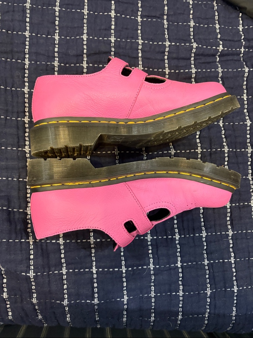 Dr. Martens Kids Pink Double-Strap T-Bar Shoes - Picture 3 of 5